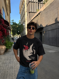 Midnight Tears Graphic Oversized T-Shirt