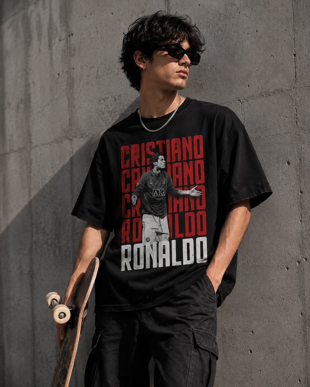 Cristiano Graphic Oversized Tee