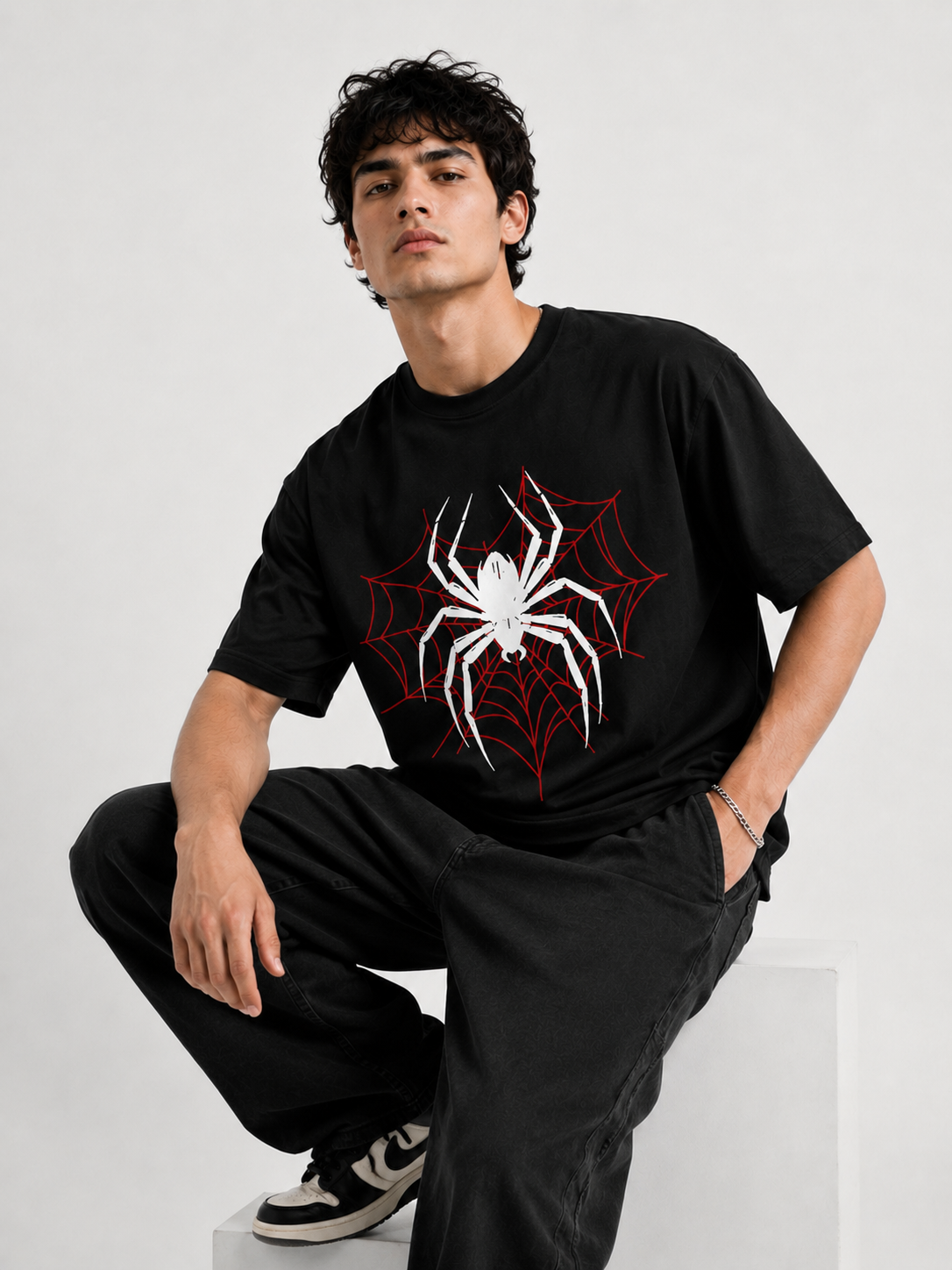 Spider Graphic Oversized Tee