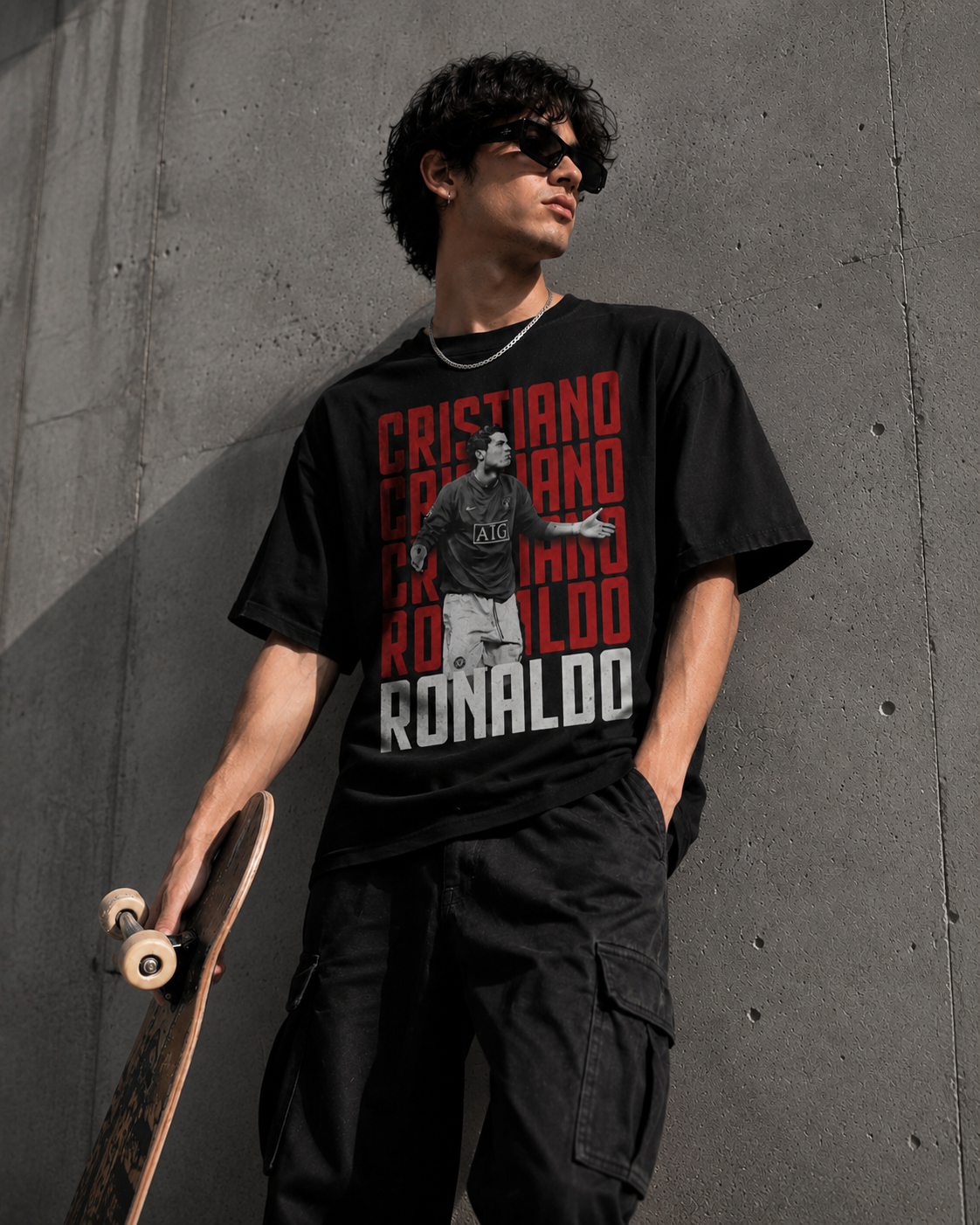 Cristiano Graphic Oversized Tee