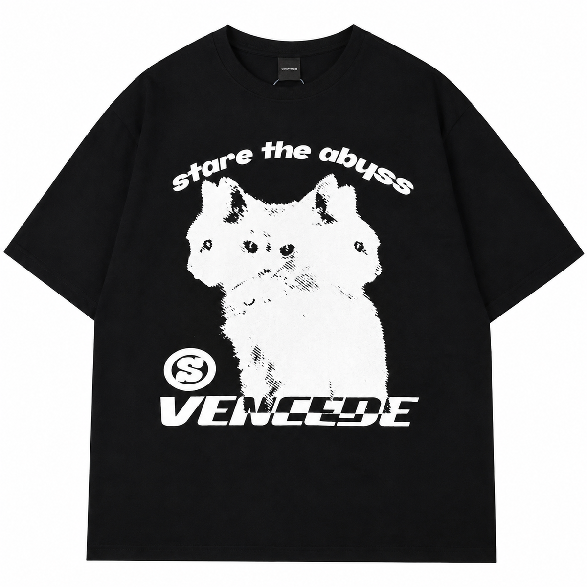 Stare The Abyss Graphic Oversized T-Shirt – Black
