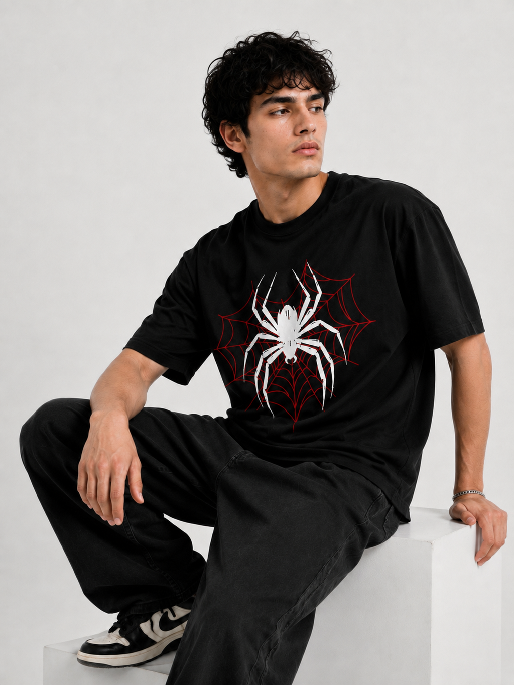 Spider Graphic Oversized Tee