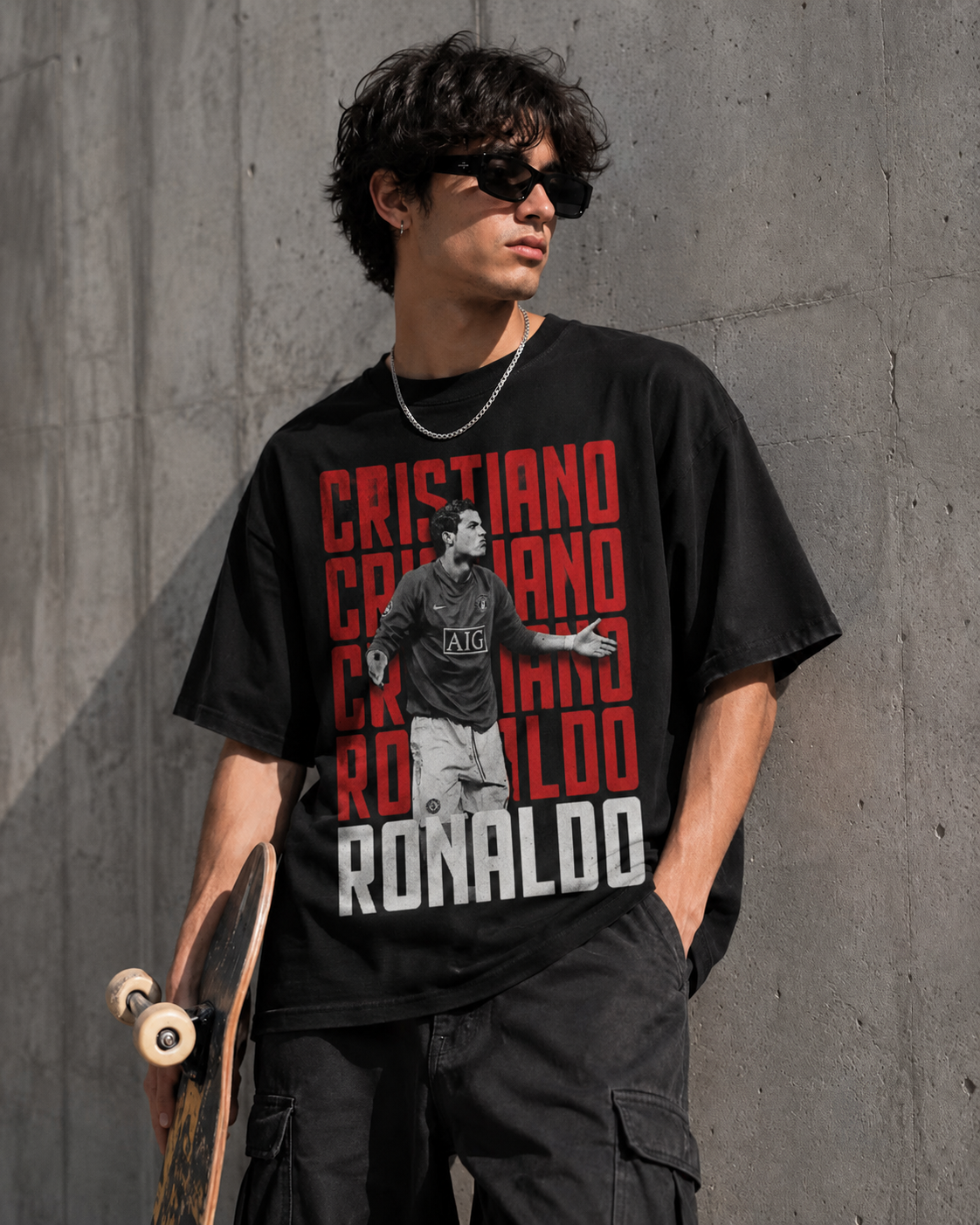 Cristiano Graphic Oversized Tee